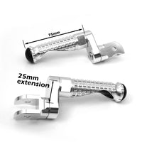 {Front}  Fits Triumph Trident 660 Scrambler 1200 M-PRO 25mm Adjustable Foot Pegs - MC Motoparts