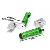 {Front}  Fits Moto Guzzi V9 V7 V100 M-PRO 40mm Adjustable Foot Pegs - MC Motoparts
