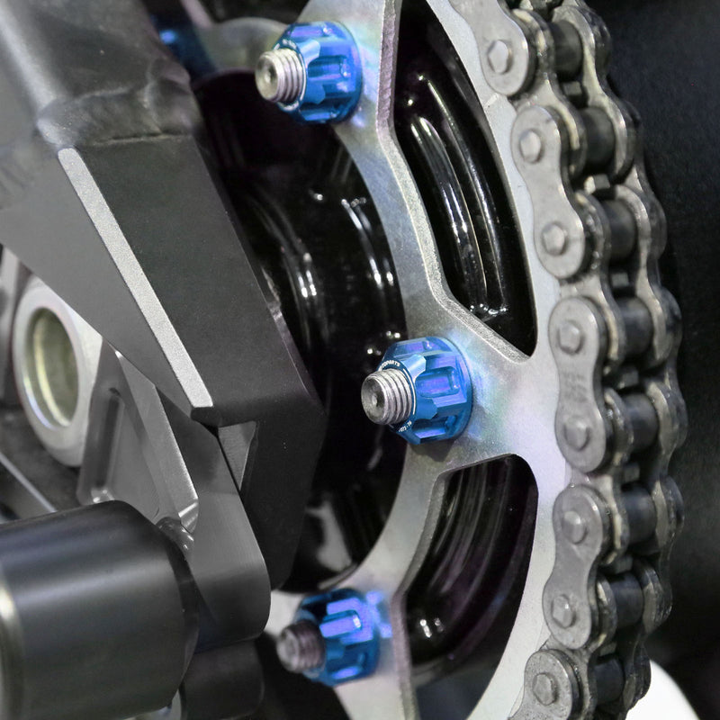 Fit Aprilia RS250 1998-2003 SPOKE6 Billet M8 Rear Sprocket Nuts - MC Motoparts