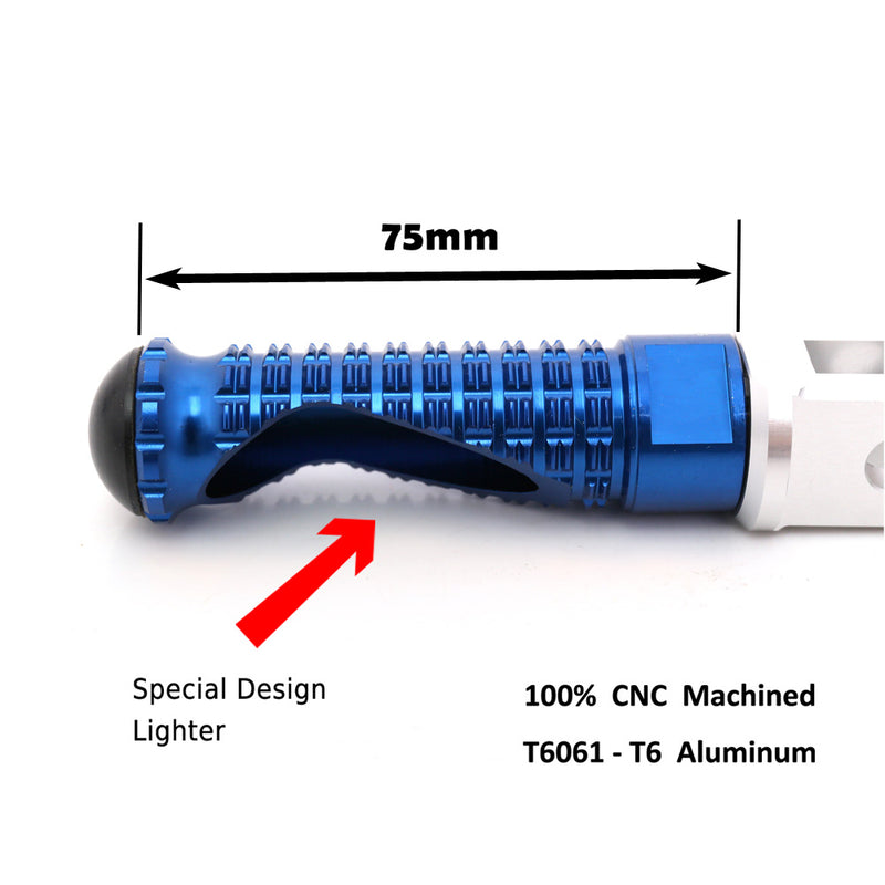 {Front}  Fits Triumph Trident 660 Scrambler 1200 M-PRO Foot Pegs - MC Motoparts