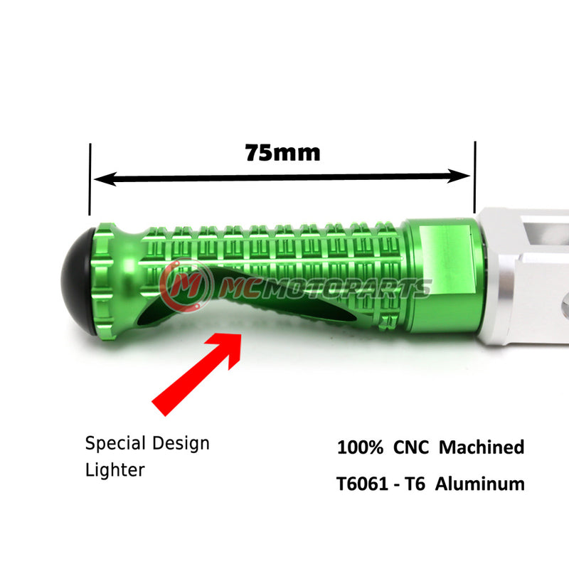 {Front}  Fits Moto Guzzi V9 V7 V100 M-PRO Foot Pegs - MC Motoparts