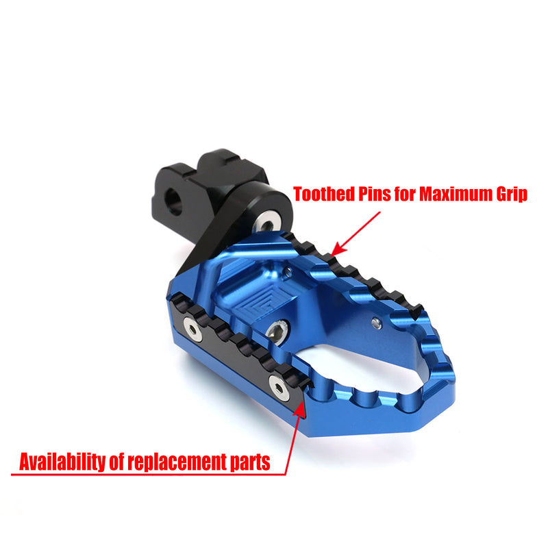 {Front}  Fits Honda CBR650R CB500X NX500 TRC Touring 25mm Multi-Step Adjustable Foot Pegs - MC Motoparts