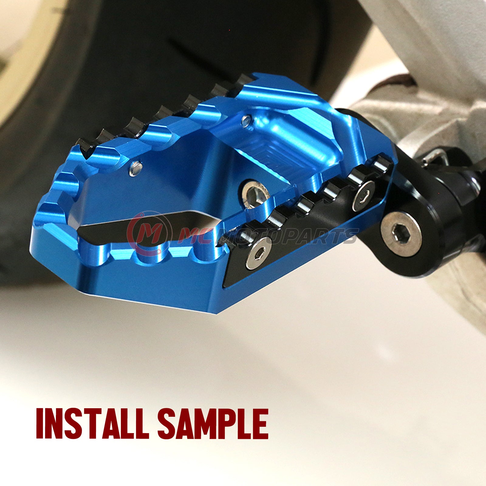 {Front}  Fits BMW F800S R1200 S ST G650GS TRC Touring 25mm Wide Foot Pegs - MC Motoparts