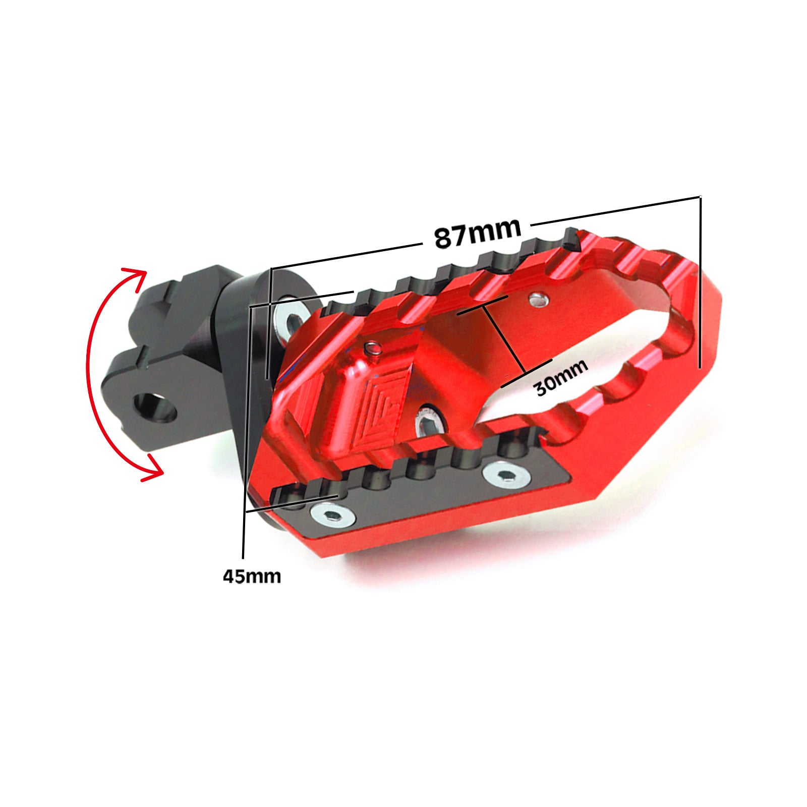 {Front}  Fits CF MOTO TRC Touring 25mm Adjustable Wide Foot Pegs