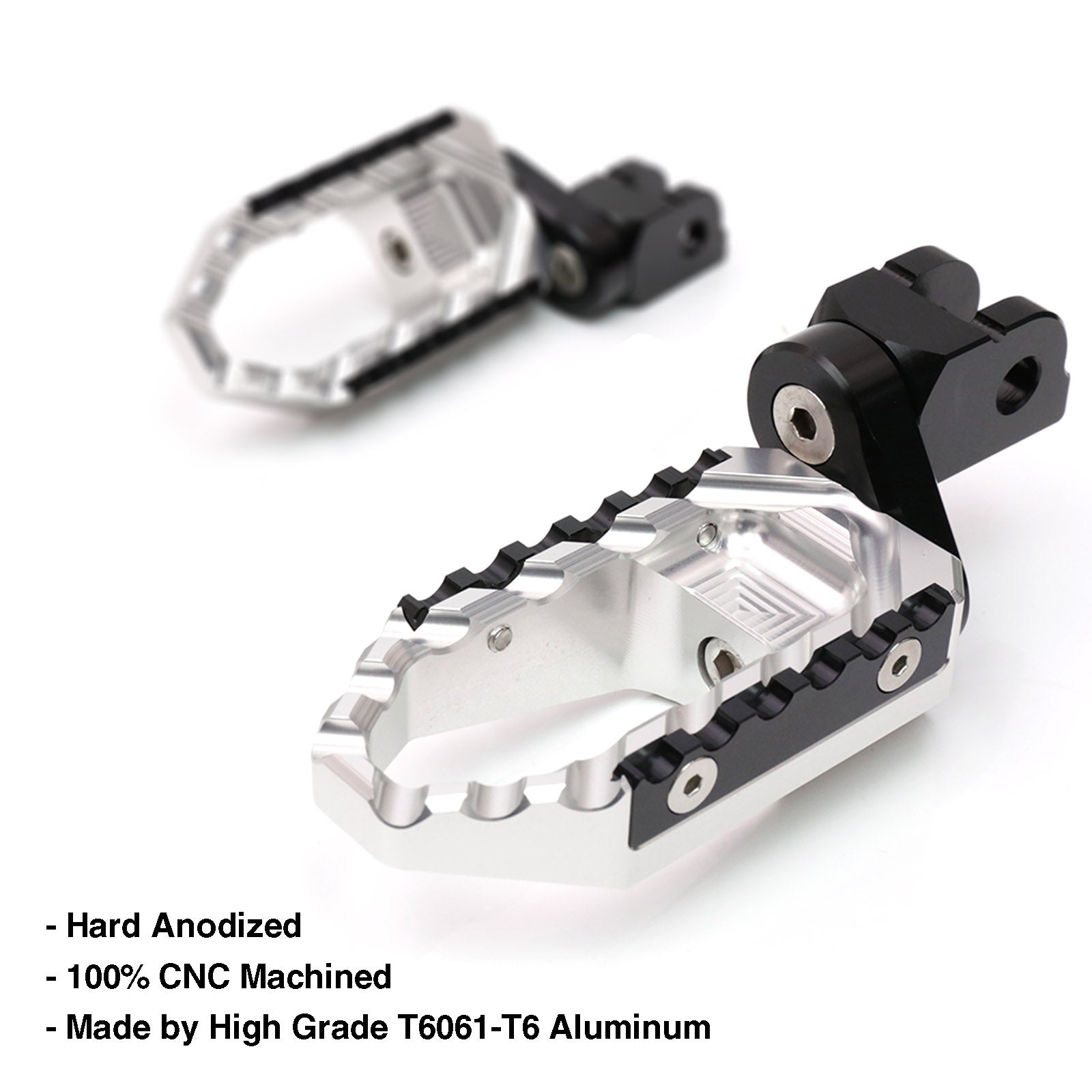 {Front}  Fits Harley Davidson Sportster Heritage TRC Touring 25mm Wide Foot Pegs - MC Motoparts