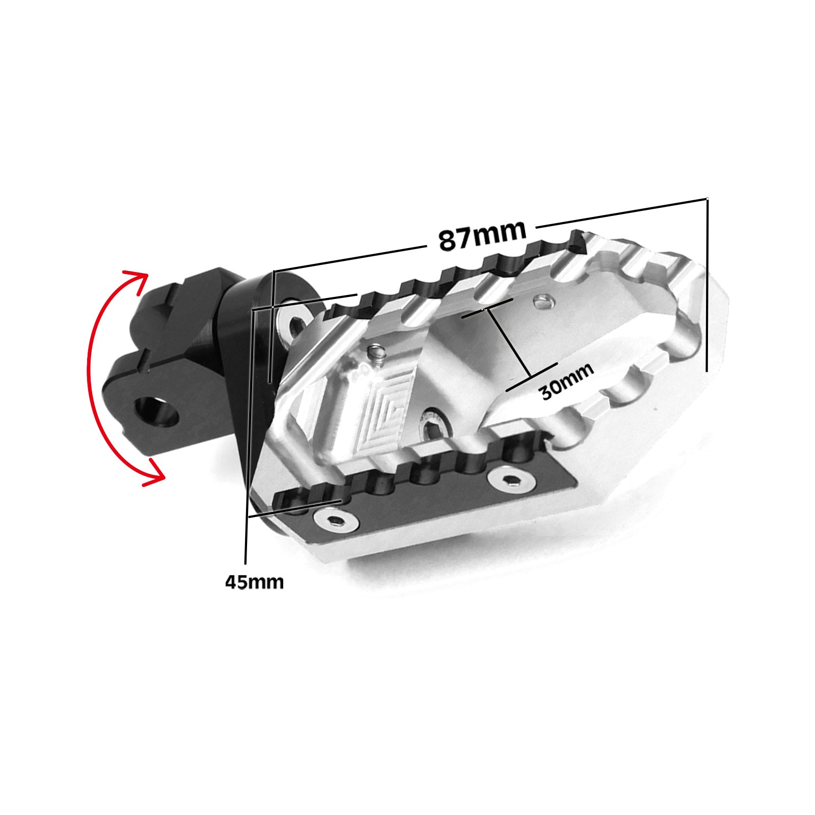 {Front}  Fits BMW F800S R1200 S ST G650GS TRC Touring 25mm Wide Foot Pegs - MC Motoparts