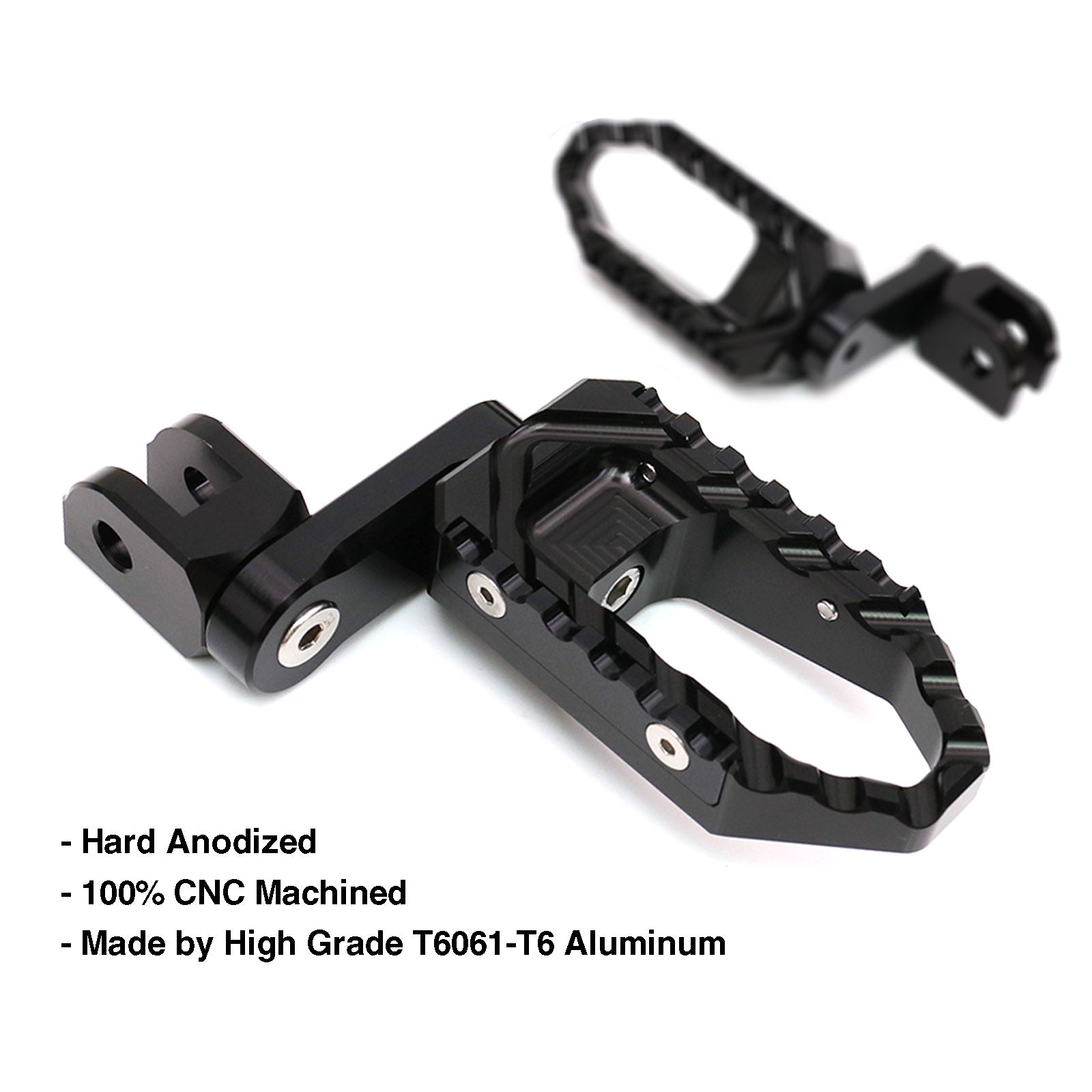 {Front}  Fits Tuono 125 660 1000 V4R TRC Touring 40mm Adjustable Wide Foot Pegs - MC Motoparts