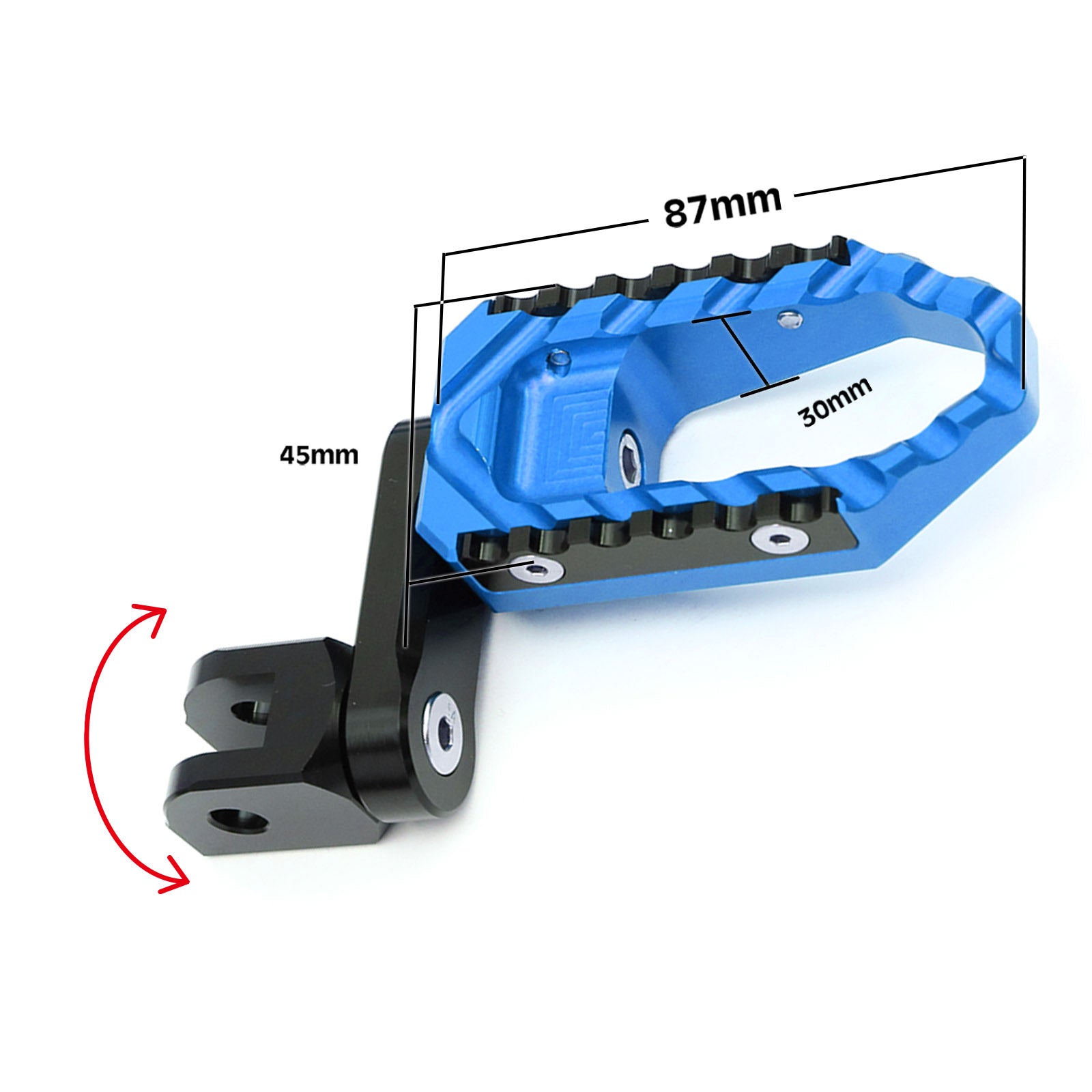 {Front}  Fits BMW F800S R1200 S ST G650GS TRC Touring 40mm Wide Foot Pegs - MC Motoparts