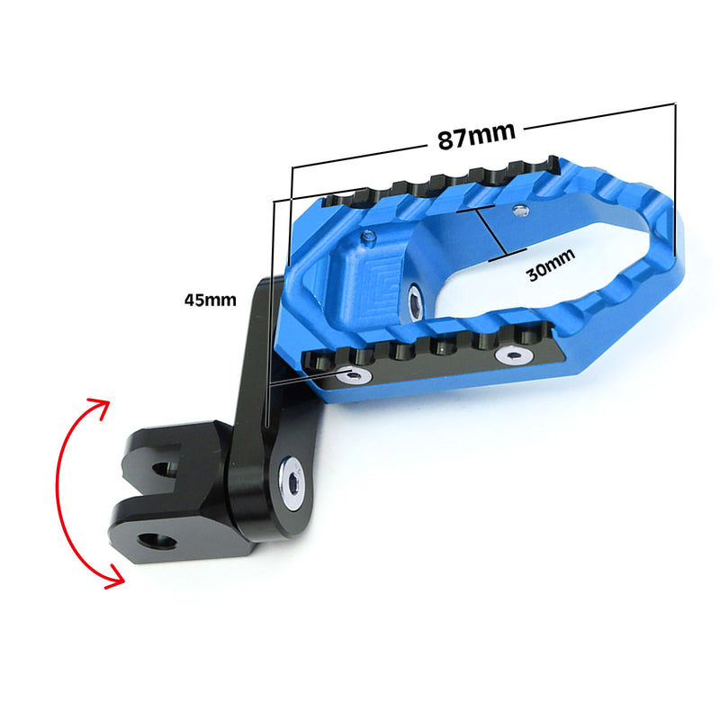 {Front}  Fits BMW F800S R1200 S ST G650GS TRC Touring 40mm Wide Foot Pegs - MC Motoparts