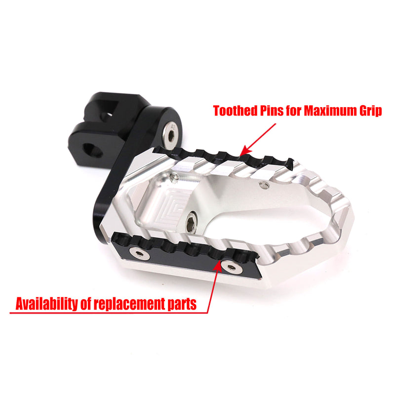 {Front}  Fits Triumph Scrambler 1200 Trident 660 TRC Touring 40mm Adjustable Foot Pegs - MC Motoparts