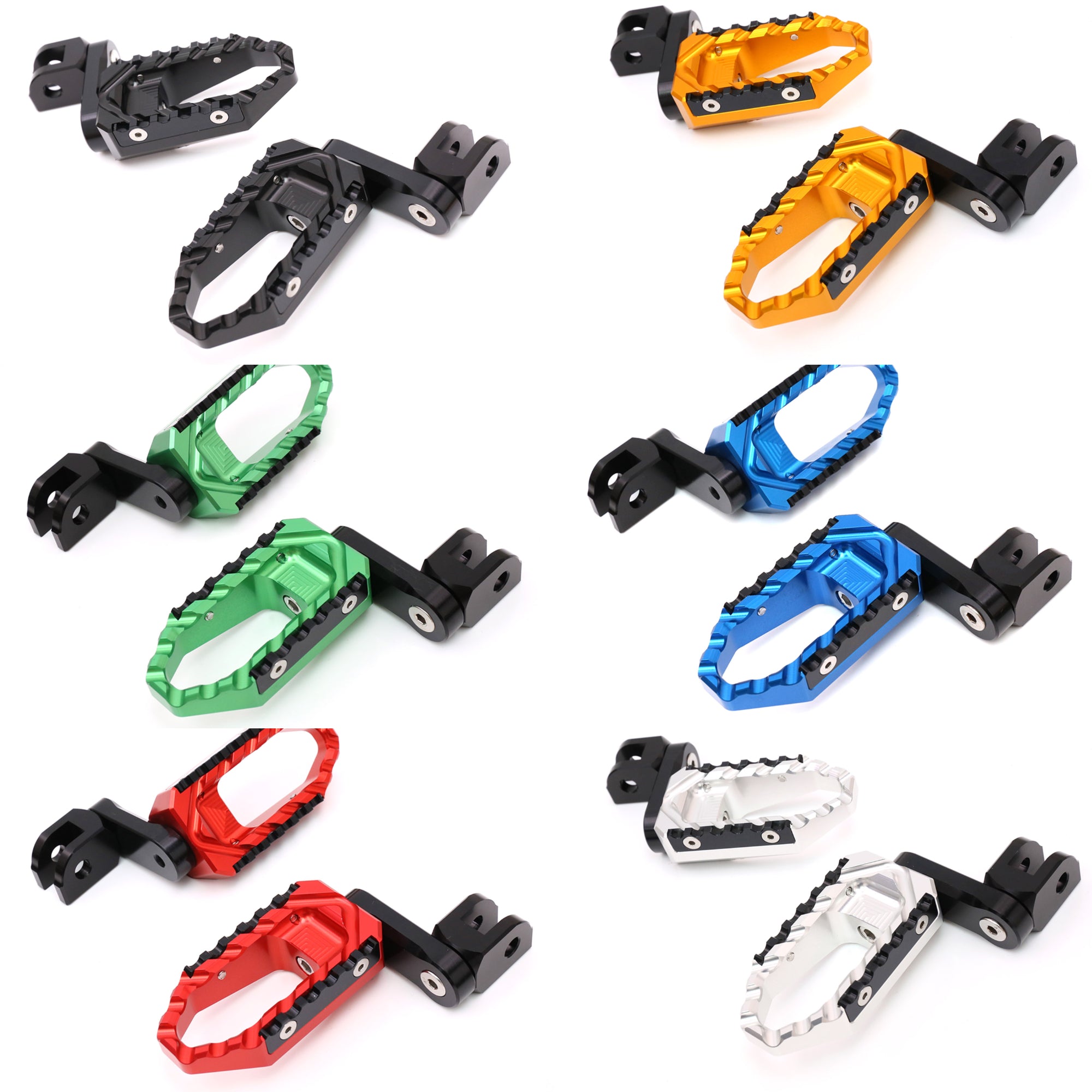{Front}  Fits Harley Davidson Sportster Heritage TRC Touring 40mm Multi-Step Wide Foot Pegs - MC Motoparts