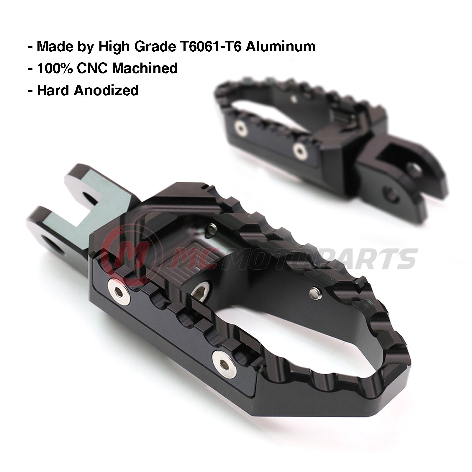 {Front}  Fits Ryvid Anthem 2024 TRC Touring Wide Foot Pegs - MC Motoparts