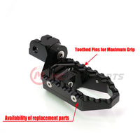 {Rear}  Fits Kawasaki ZH2 ZX-10R Z E-1 Ninja 7 25mm Adjustable TRC Touring Wide Foot Pegs - MC Motoparts
