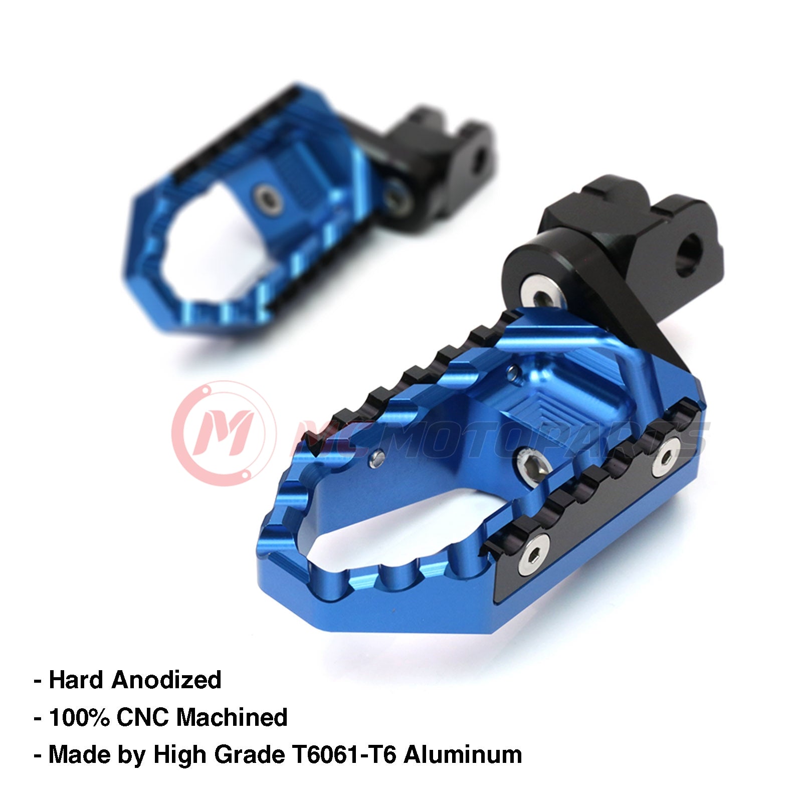 {Rear}  Fits Moto Guzzi V9 V7 V100 25mm Adjustable Rear TRC Touring Wide Foot Pegs - MC Motoparts