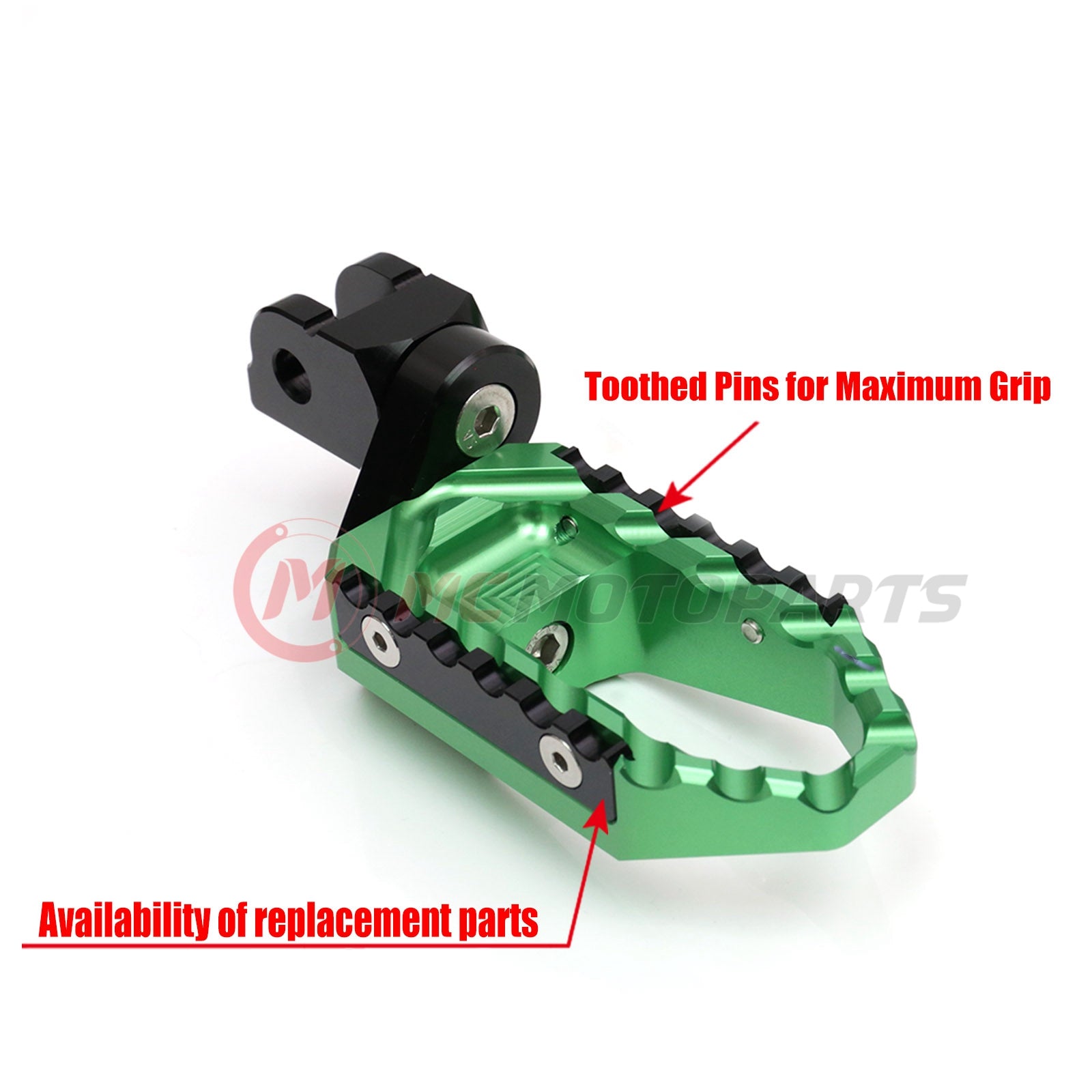 {Rear}  Fits Yamaha MT-125 XMAX 125 300 25mm Adjustable TRC Touring Wide Foot Pegs - MC Motoparts