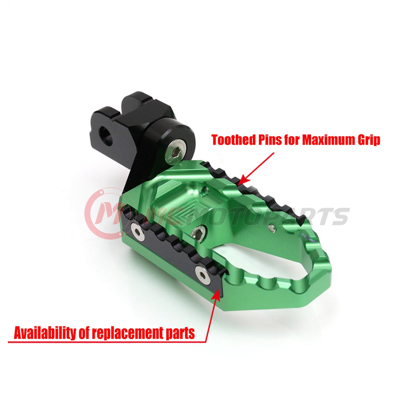 {Rear}  Fits Yamaha MT-125 XMAX 125 300 25mm Adjustable TRC Touring Wide Foot Pegs - MC Motoparts