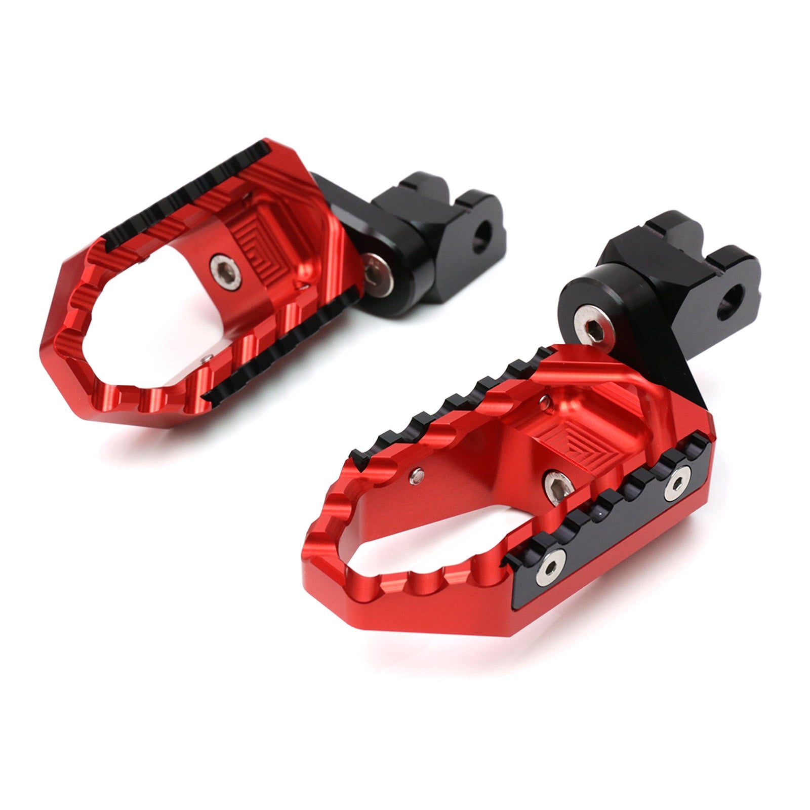 {Rear}  Fits Kawasaki ZH2 ZX-10R Z E-1 Ninja 7 25mm Adjustable TRC Touring Wide Foot Pegs - MC Motoparts