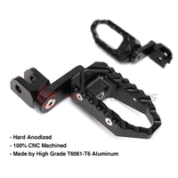 {Rear}  Fits Moto Guzzi V9 V7 V100 40mm Adjustable Rear TRC Touring Wide Foot Pegs - MC Motoparts