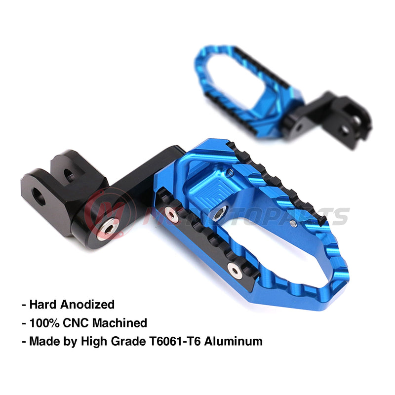 {Rear}  Fits Kawasaki Ninja ZX-4RR-ZX-25R Z7 40mm Adjustable Rear TRC Touring Wide Foot Pegs - MC Motoparts