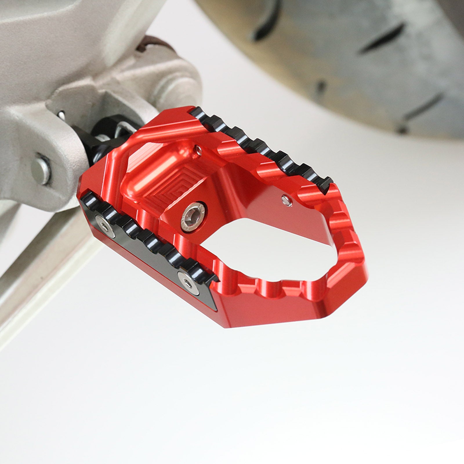 {Front}  Fits Moto Guzzi V9 V7 V100 TRC Touring Wide Foot Pegs - MC Motoparts