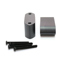 Black Delrin motorcycle mirror extender and riser for Kawasaki Ninja 500 2024-2025, designed to improve mirror visibility.