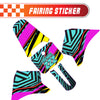Graphic Kit Decals Fairing Sticker Custom Number For Razor MX350 MX400 - C001 Neon Geometrics - MC Motoparts