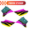 Graphic Kit Decals Fairing Sticker Custom Number For Razor MX350 MX400 - C001 Neon Geometrics - MC Motoparts