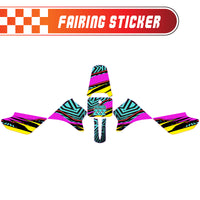 Graphic Kit Decals Fairing Sticker Custom Number For Razor MX350 MX400 - C001 Neon Geometrics - MC Motoparts