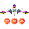 Graphic Kit Decals Fairing Sticker Custom Number For Razor MX350 MX400 - C001 Neon Geometrics - MC Motoparts