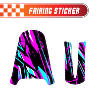 Graphic Kit Decals Fairing Sticker Custom Number For Razor MX350 MX400 - C003 Purple Geometric Burst - MC Motoparts