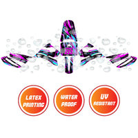 Graphic Kit Decals Fairing Sticker Custom Number For Razor MX350 MX400 - C003 Purple Geometric Burst - MC Motoparts