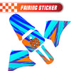 Graphic Kit Decals Fairing Sticker Custom Number For Razor MX350 MX400 - C004 Diagonal Stripes Burst - MC Motoparts