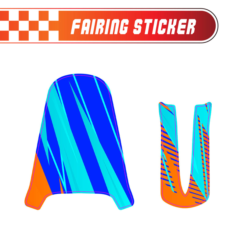 Graphic Kit Decals Fairing Sticker Custom Number For Razor MX350 MX400 - C004 Diagonal Stripes Burst - MC Motoparts