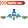 Graphic Kit Decals Fairing Sticker Custom Number For Razor MX350 MX400 - C004 Diagonal Stripes Burst - MC Motoparts