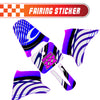 Graphic Kit Decals Fairing Sticker Custom Number For Razor MX350 MX400 - C006 Blue Burst Stripe - MC Motoparts