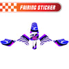 Graphic Kit Decals Fairing Sticker Custom Number For Razor MX350 MX400 - C006 Blue Burst Stripe - MC Motoparts