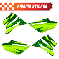 Graphic Kit Decals Fairing Sticker Custom Number For Razor MX350 MX400 - C007 Verdant Spikes - MC Motoparts