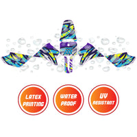 Graphic Kit Decals Fairing Sticker Custom Number For Razor MX350 MX400 - C008 Kaleidoscope Blast - MC Motoparts