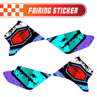 Graphic Kit Decals Fairing Sticker Custom Number For Razor MX350 MX400 - C009 Blue Pixel Burst - MC Motoparts