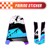 Graphic Kit Decals Fairing Sticker Custom Number For Razor MX350 MX400 - C009 Blue Pixel Burst - MC Motoparts