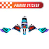 Graphic Kit Decals Fairing Sticker Custom Number For Razor MX350 MX400 - C009 Blue Pixel Burst - MC Motoparts