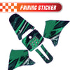 Graphic Kit Decals Fairing Sticker Custom Number For Razor MX350 MX400 - C010 Green Jewel-Toned Terrain - MC Motoparts