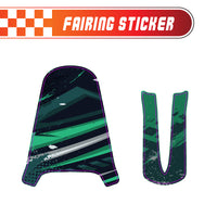 Graphic Kit Decals Fairing Sticker Custom Number For Razor MX350 MX400 - C010 Green Jewel-Toned Terrain - MC Motoparts