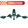 Graphic Kit Decals Fairing Sticker Custom Number For Razor MX350 MX400 - C010 Green Jewel-Toned Terrain - MC Motoparts
