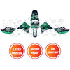 Graphic Kit Decals Fairing Sticker Custom Number For Razor MX350 MX400 - C010 Green Jewel-Toned Terrain - MC Motoparts