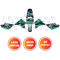 Graphic Kit Decals Fairing Sticker Custom Number For Razor MX350 MX400 - C010 Green Jewel-Toned Terrain - MC Motoparts