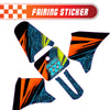 Graphic Kit Decals Fairing Sticker Custom Number For Razor MX350 MX400 - C012 Neon Prism Burst - MC Motoparts