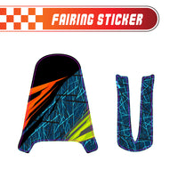 Graphic Kit Decals Fairing Sticker Custom Number For Razor MX350 MX400 - C012 Neon Prism Burst - MC Motoparts