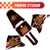 Graphic Kit Decals Fairing Sticker Custom Number For Razor MX350 MX400 - C013 Tiger - MC Motoparts