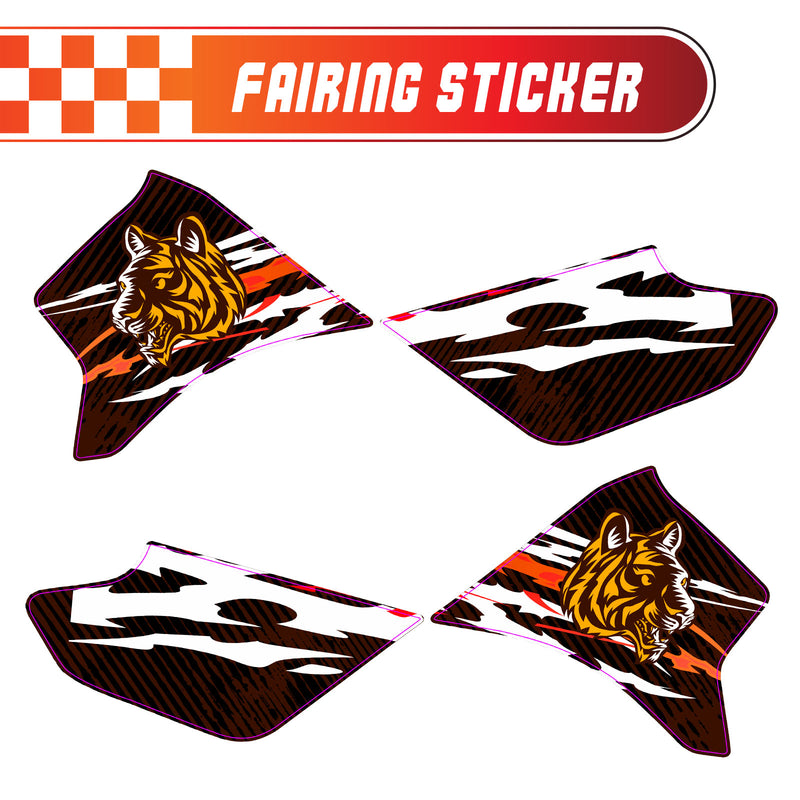 Graphic Kit Decals Fairing Sticker Custom Number For Razor MX350 MX400 - C013 Tiger - MC Motoparts